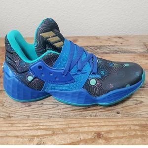 New Adidas Harden Vol. 4 Glow Blue Royal Mens Size 7.5 Basketball Shoes EF9922